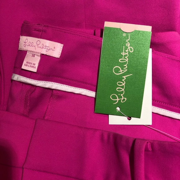 NWT! Lilly Pulitzer Stretch Pink Pants - Picture 4 of 4